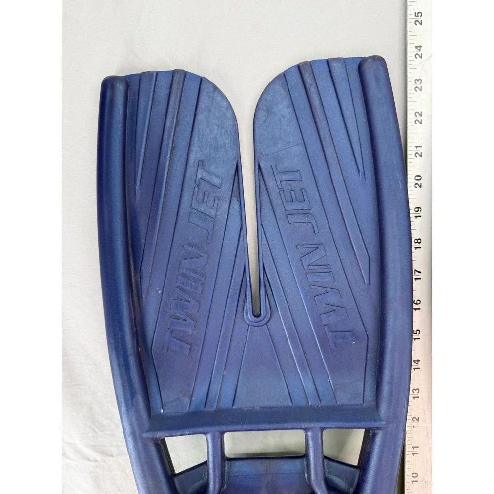 Scubapro Twin Jet Blue Open Heel Split Fins Large Nature's Wing Scuba Diving USA